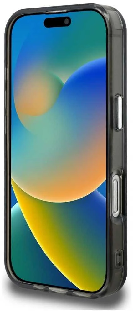 Karl Lagerfeld IML Aquarelle Karl dėklas Apple iPhone 16 Pro juodos spalvos
