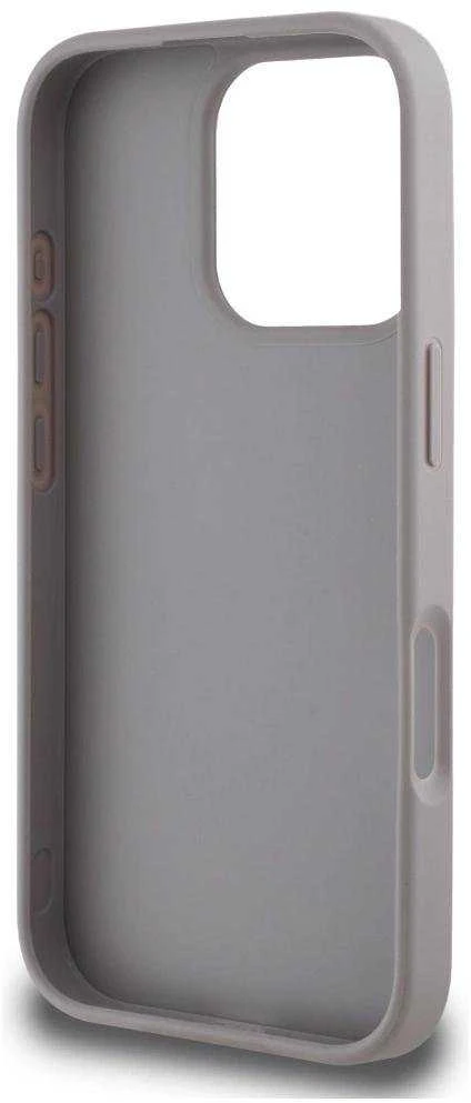 Dėklas Guess Grained Roses Big 4G logo Apple iPhone 16 Pro violetinės spalvos