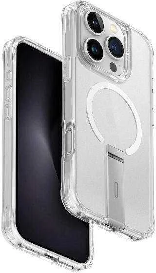 UNIQ Eleva with Vertica Stand Apple iPhone 16 Pro 6.3″ dėklas skaidrus lucent clear