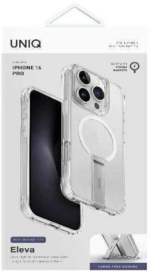 UNIQ Eleva with Vertica Stand Apple iPhone 16 Pro 6.3″ dėklas skaidrus lucent clear
