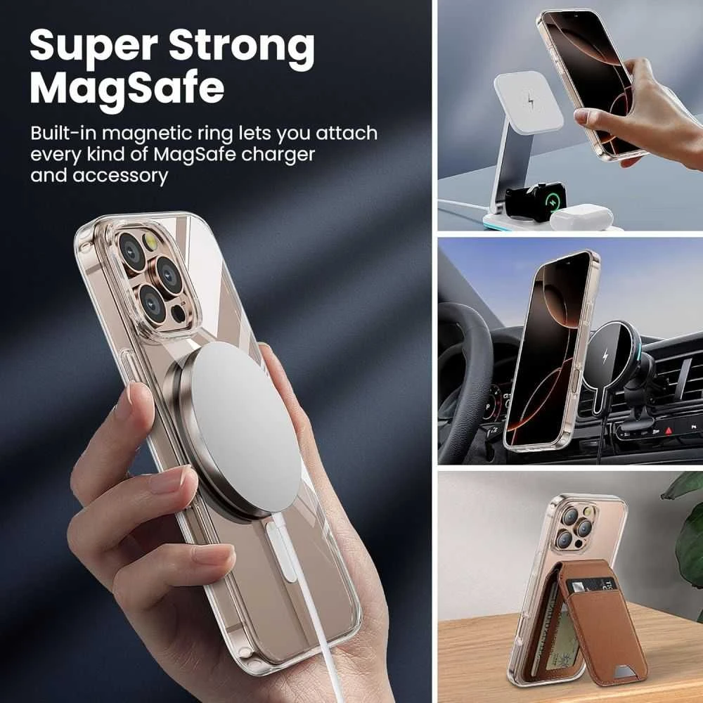 „Tech Protect TP Flex MagSafe“ dėklas, skirtas „iPhone 16 Pro Max“ – skaidrus