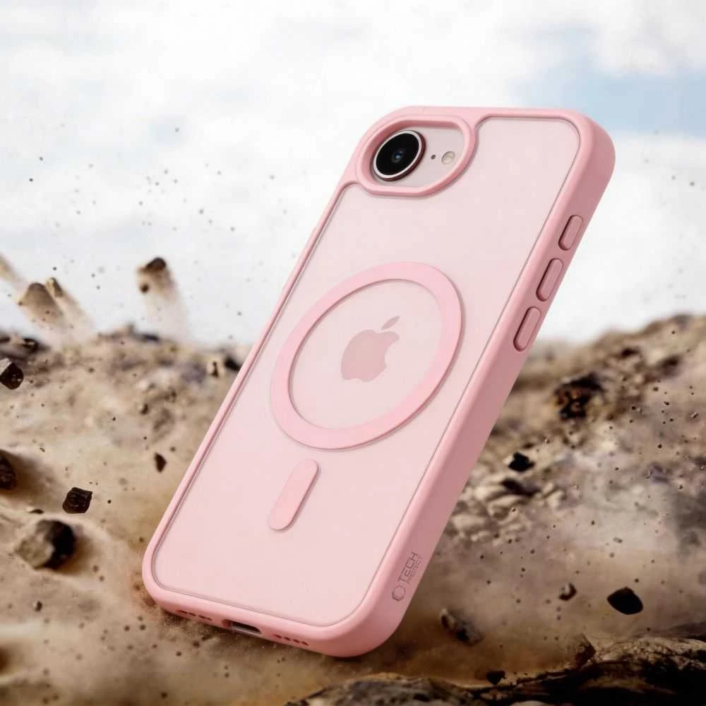 „Tech-Protect BasicMag MagSafe“ dėklas, skirtas „iPhone 16e / 17e“ – matinis, rausvas