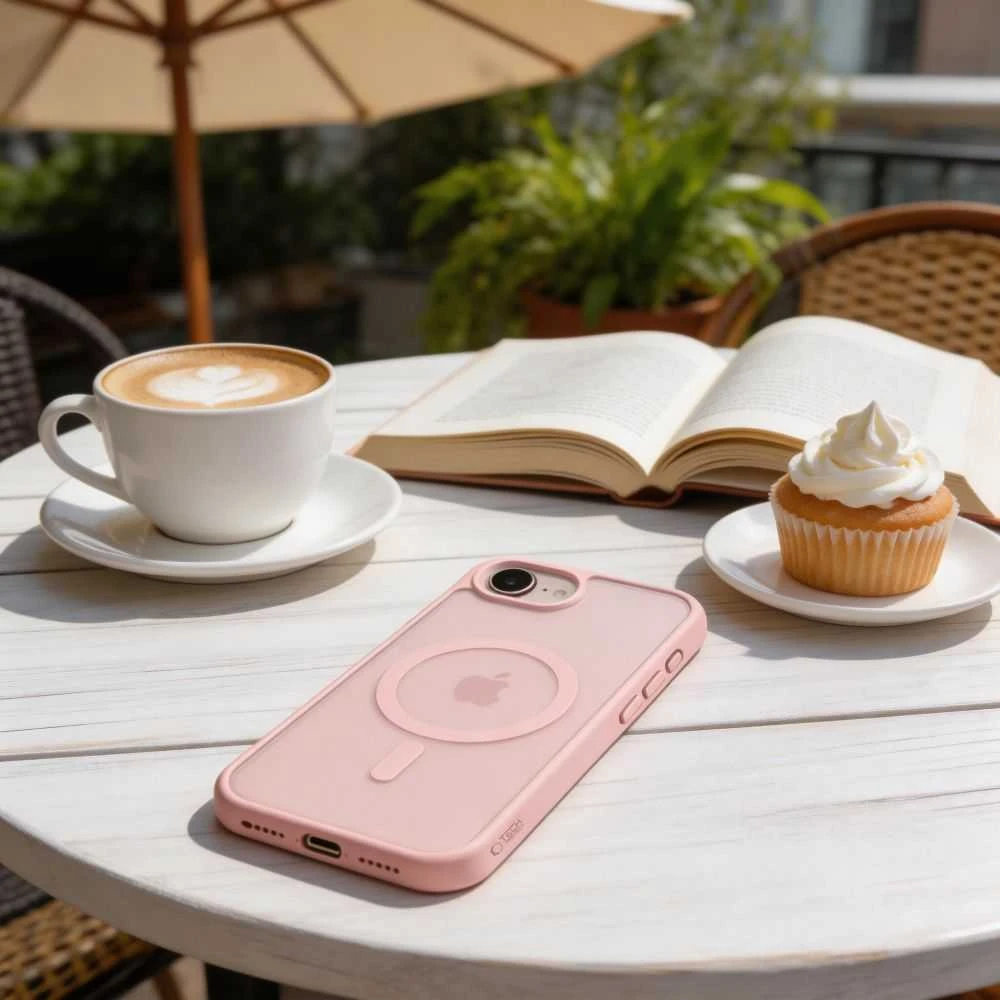 „Tech-Protect BasicMag MagSafe“ dėklas, skirtas „iPhone 16e / 17e“ – matinis, rausvas