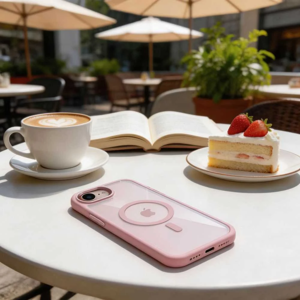 Dėklas Tech-Protect Magmat MagSafe Case for iPhone 16e / 17e - Transparent Rožinė
