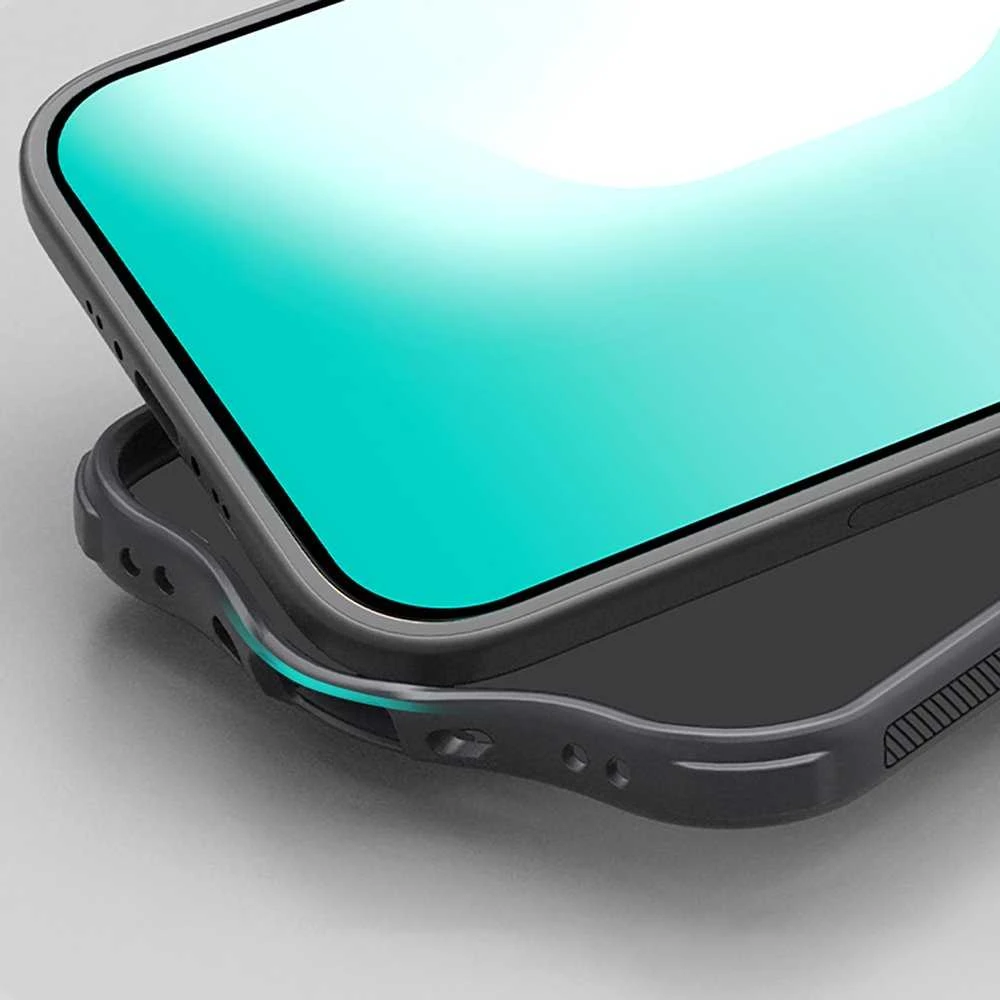 Nillkin Super Frosted PRO Magnetic Back dėklas skirtas Apple iPhone Air skaidrus juodos spalvos