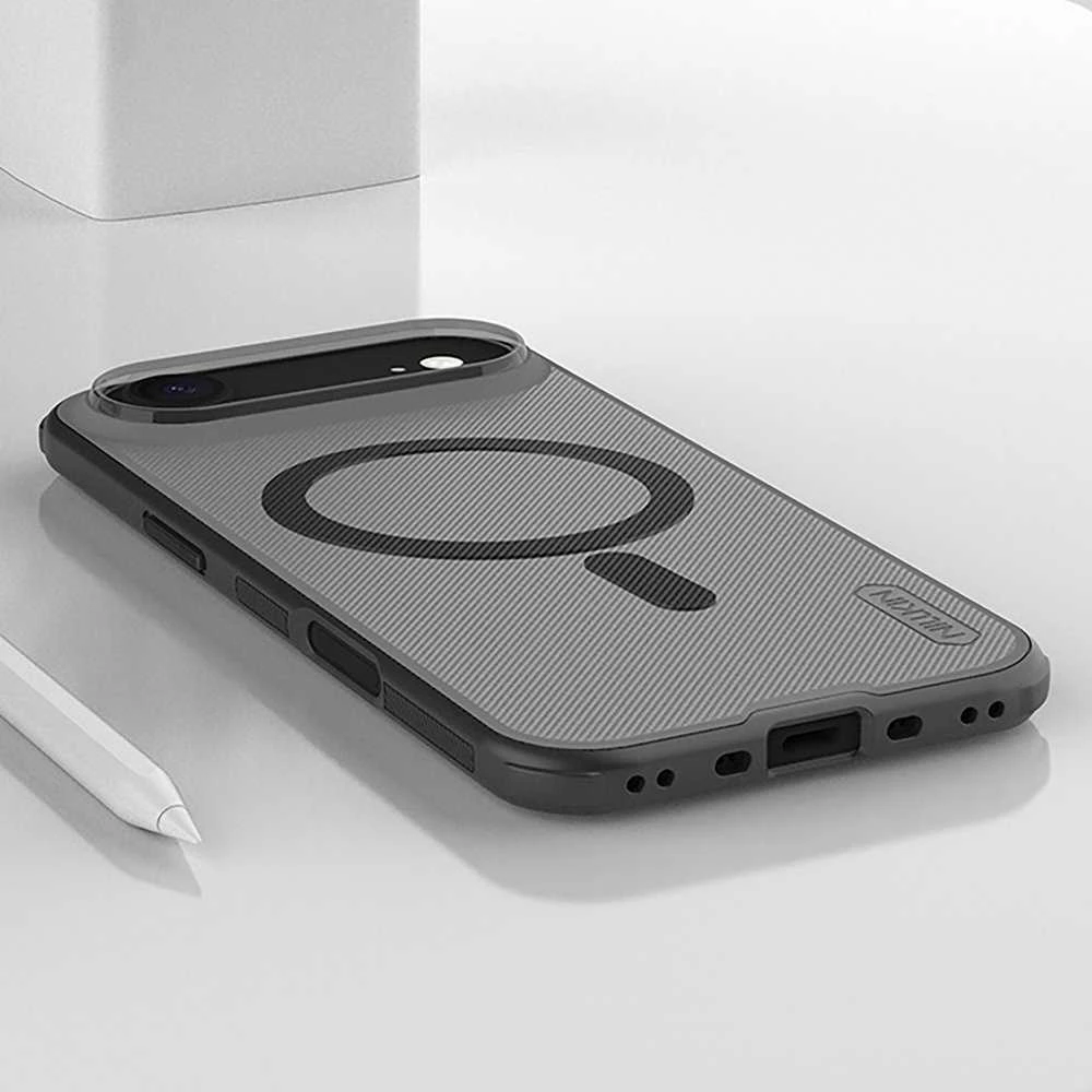 Nillkin Super Frosted PRO Magnetic Back dėklas skirtas Apple iPhone Air skaidrus juodos spalvos
