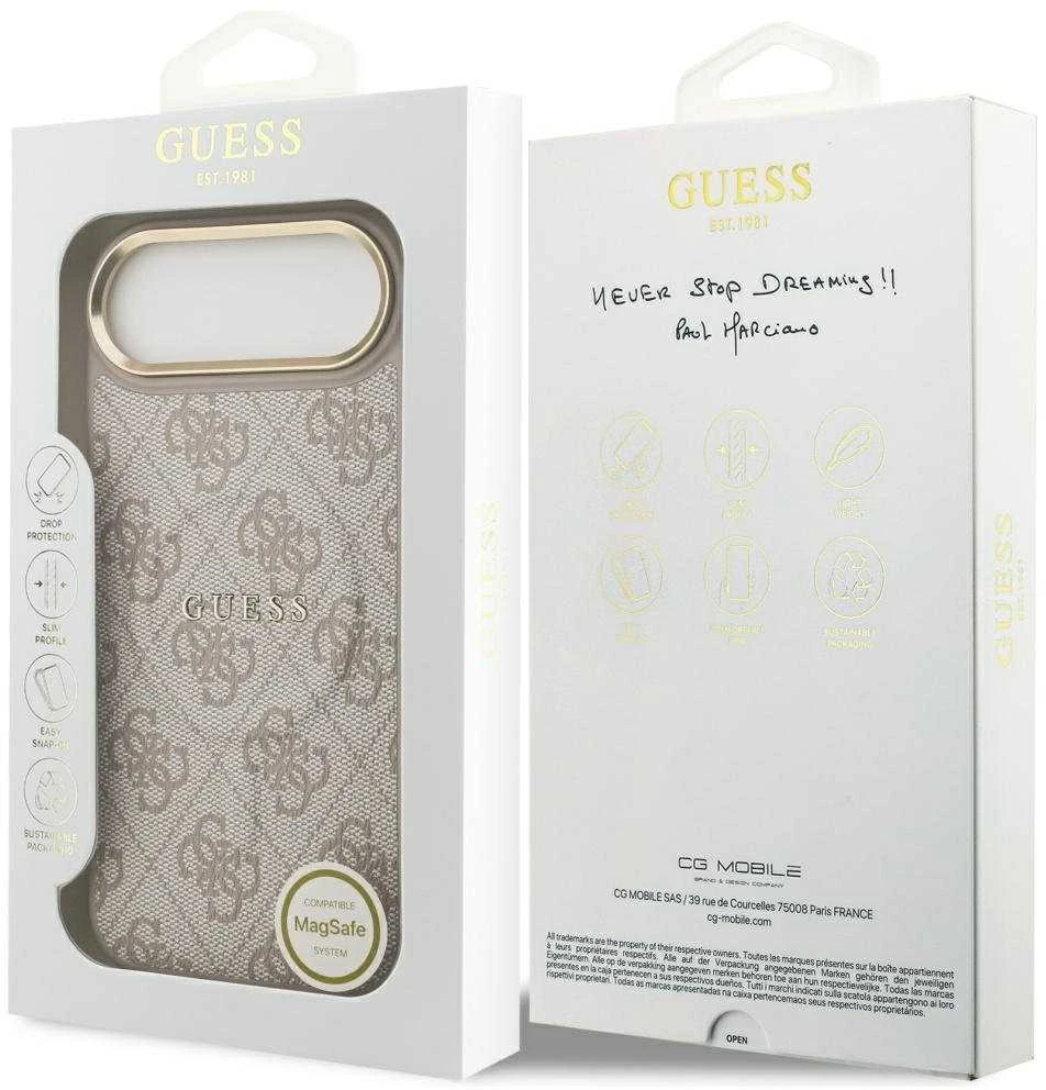 „Guess 4G PU Classic Logo MagSafe“ dėklas, skirtas „iPhone 17 Air“ - Rožinė