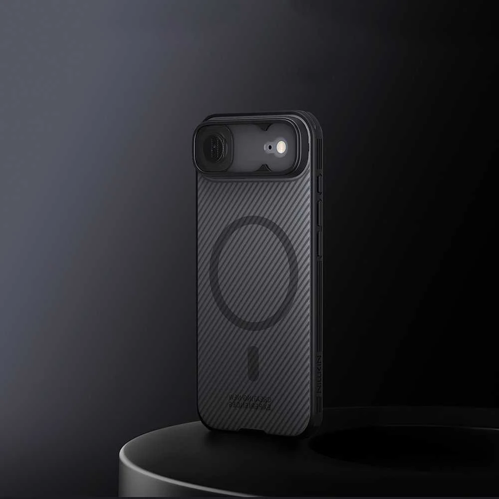 Nillkin CamShield PRO Magnetic Hard dėklas skirtas Apple iPhone Air skaidrus juodos spalvos