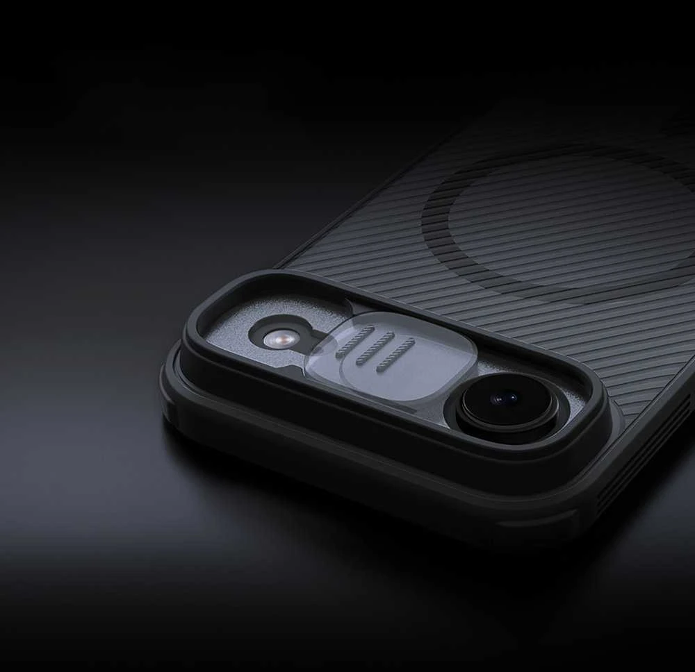 Nillkin CamShield PRO Magnetic Hard dėklas skirtas Apple iPhone Air skaidrus juodos spalvos