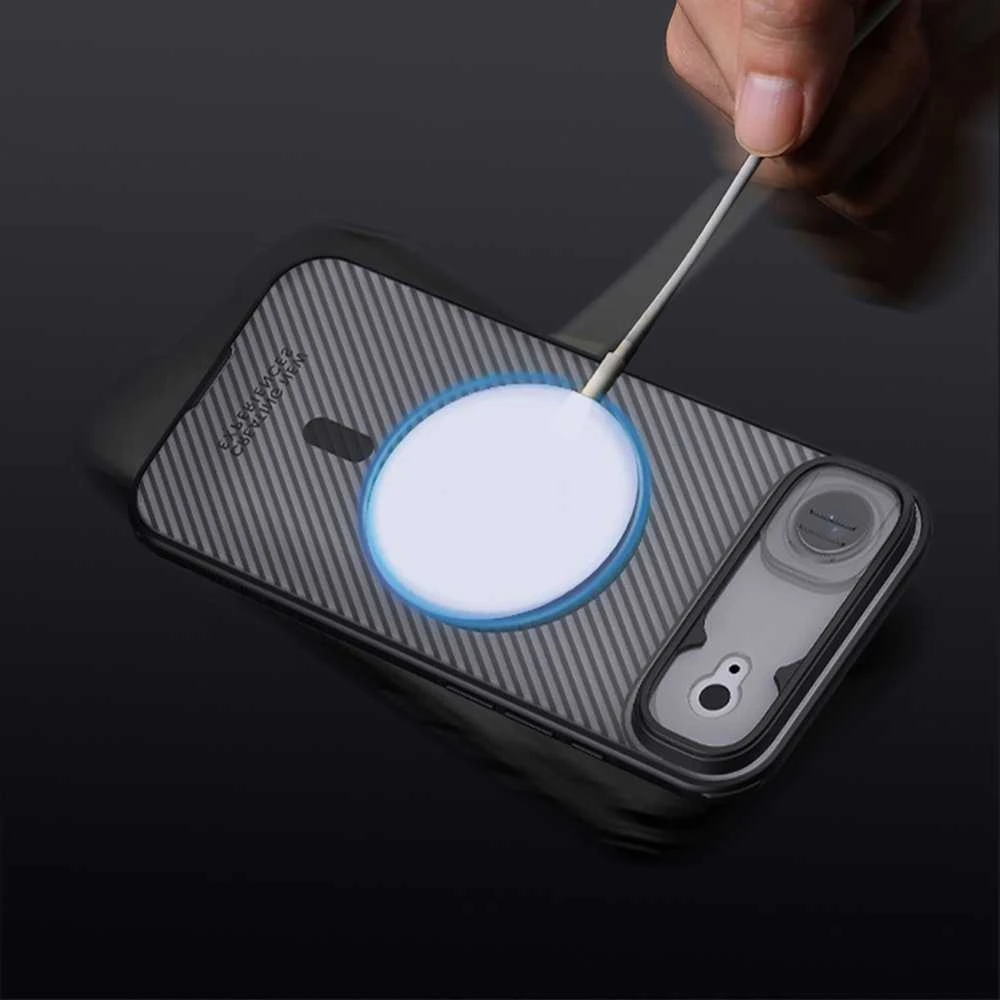 Nillkin CamShield PRO Magnetic Hard dėklas skirtas Apple iPhone Air skaidrus juodos spalvos