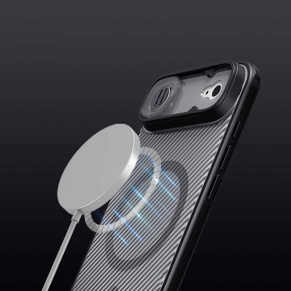 Nillkin CamShield PRO Magnetic Hard dėklas skirtas Apple iPhone Air skaidrus juodos spalvos