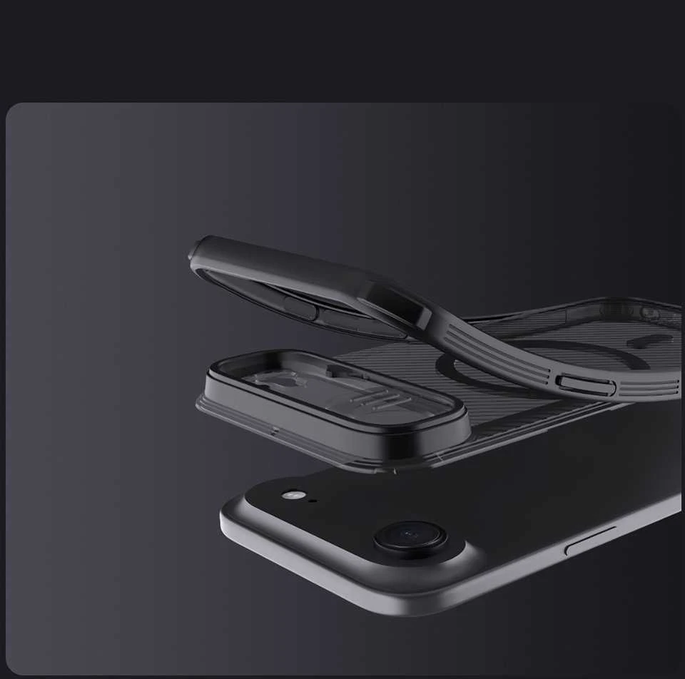Nillkin CamShield PRO Magnetic Hard dėklas skirtas Apple iPhone Air skaidrus juodos spalvos