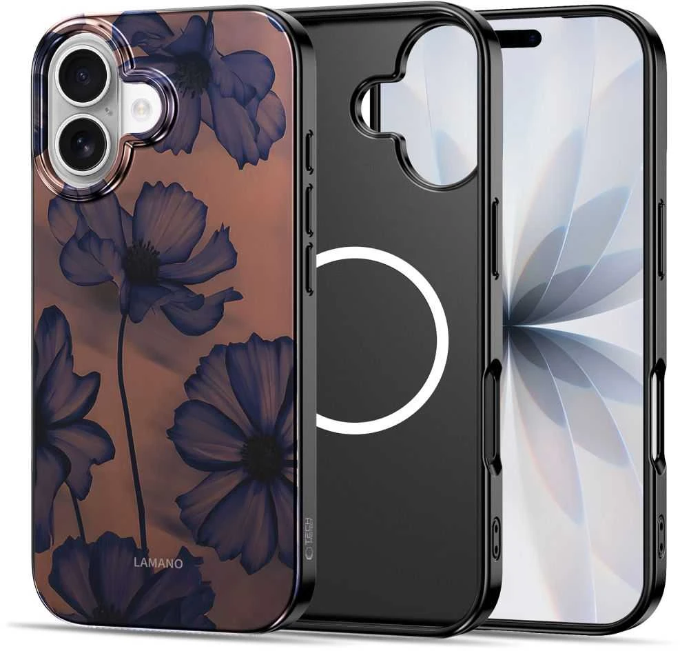 Dėklas Tech-Protect Lamano MagSafe case for iPhone 17 - ruda-violetinė