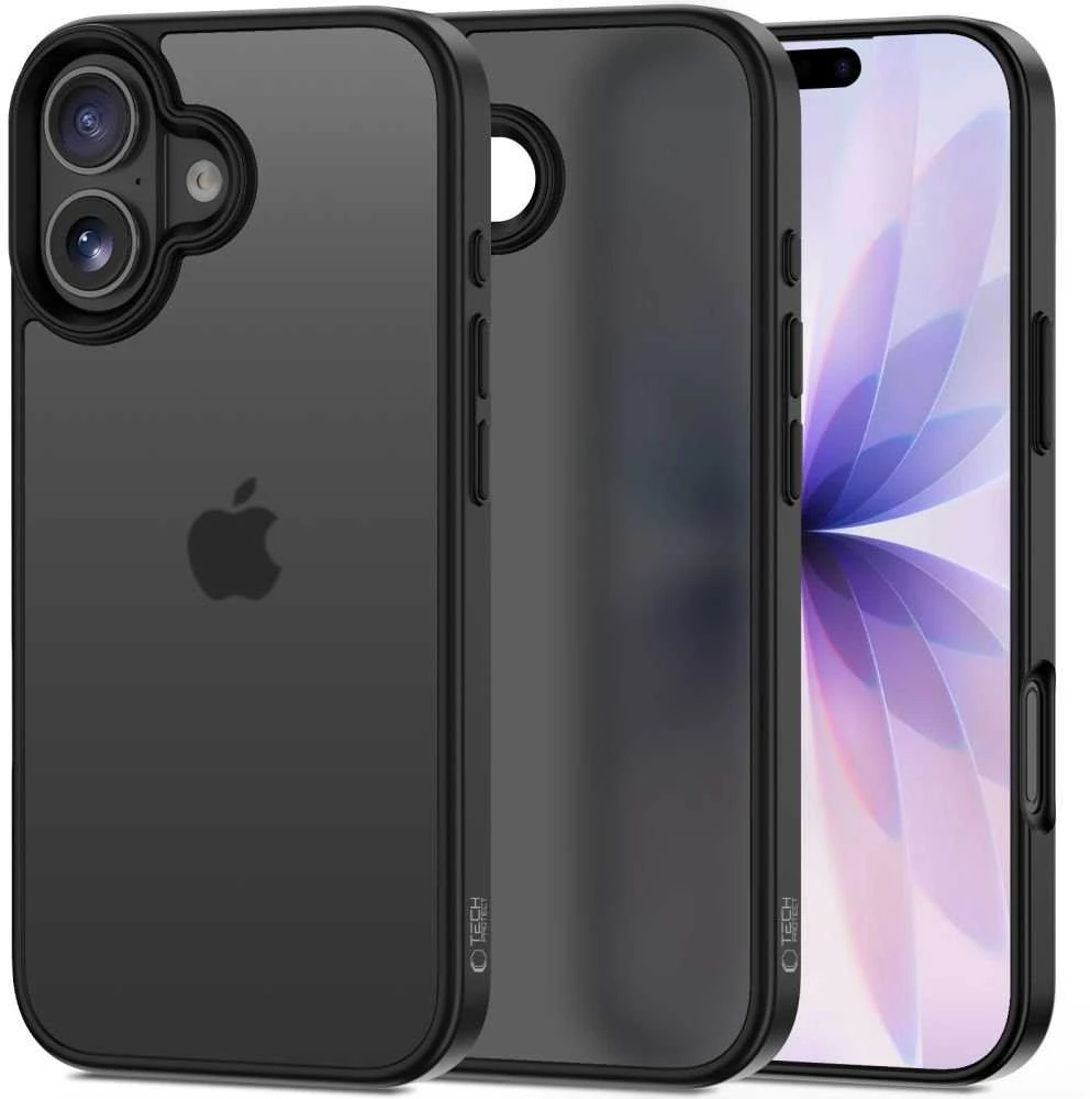 „Tech-Protect MagMat iPhone 17“ dėklas – matinis juodas