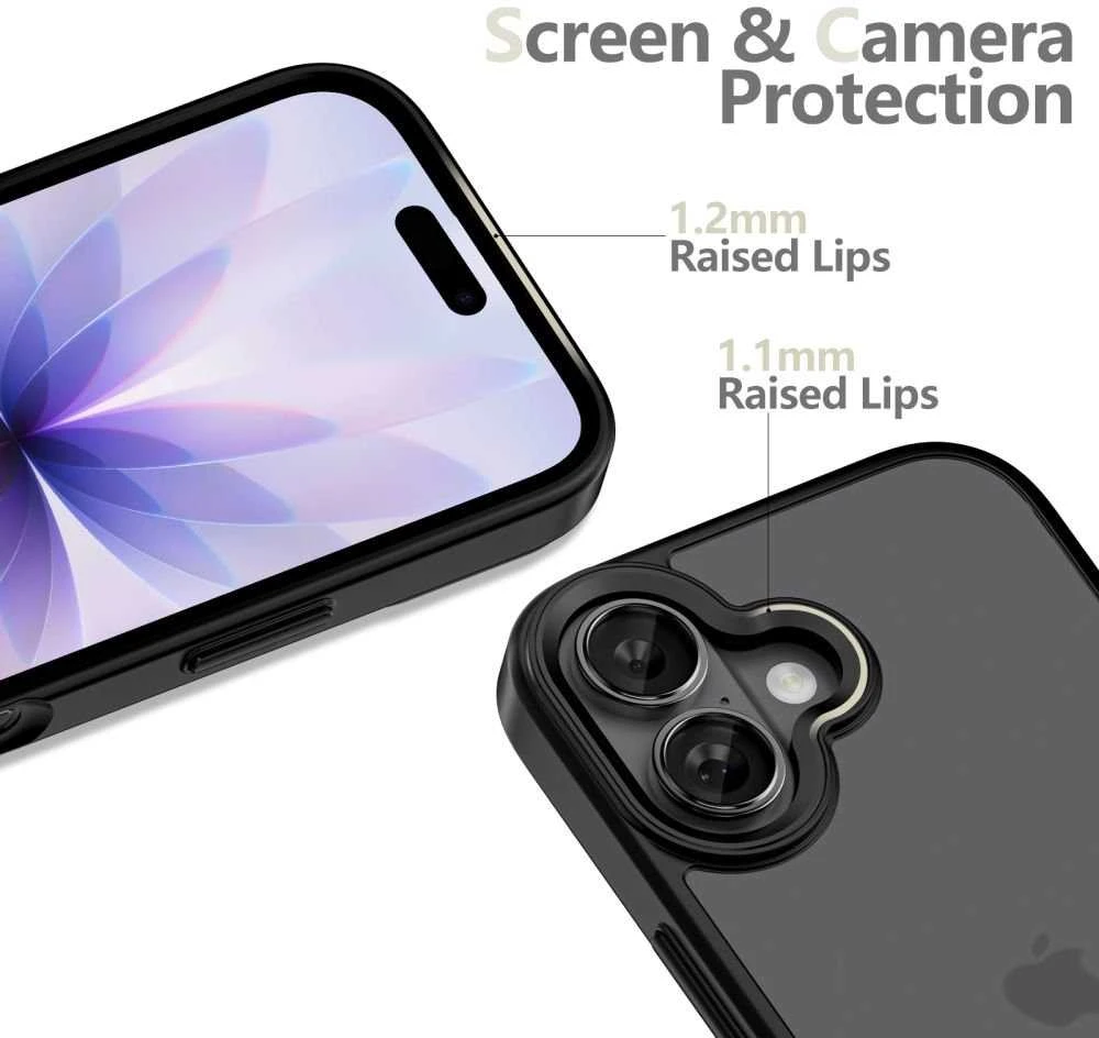 „Tech-Protect MagMat iPhone 17“ dėklas – matinis juodas