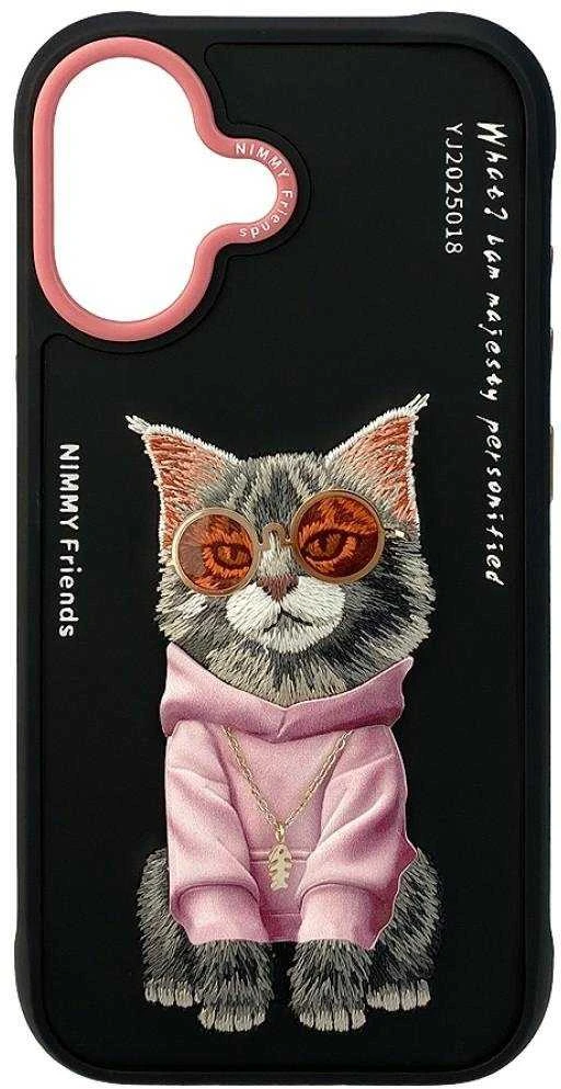 „Nimmy Glasses“ „Cool Cat“ dėklas, skirtas „iPhone 17“ – juodas