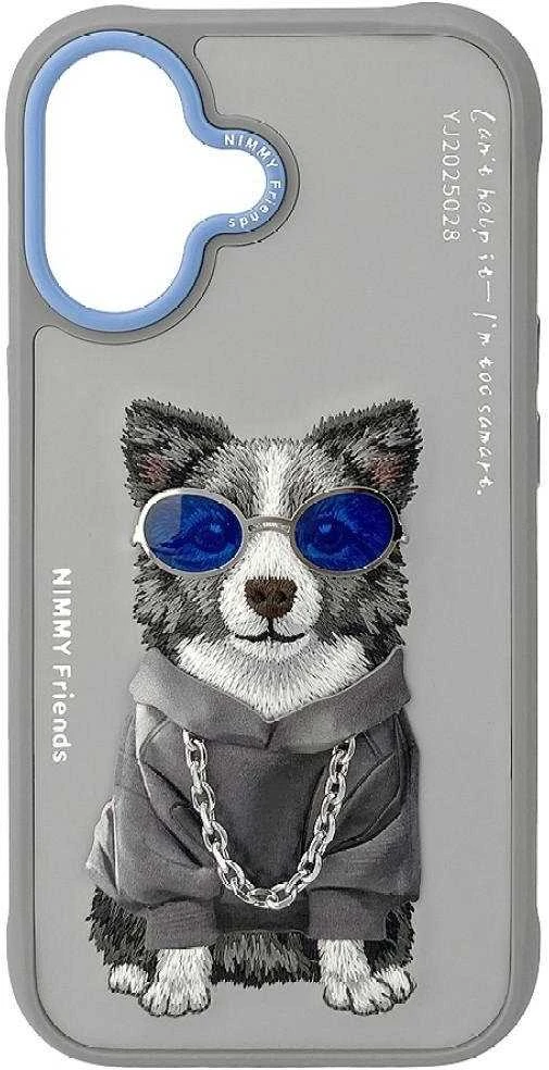 „Nimmy Glasses Cool nag“ dėklas „iPhone 17“ – pilkas