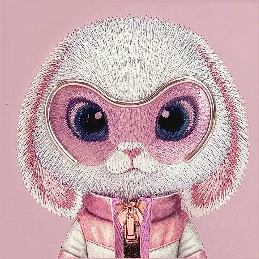 „Nimmy Cool&Cute 2.0“ triušio formos dėklas, skirtas „iPhone 17“ - Rožinė