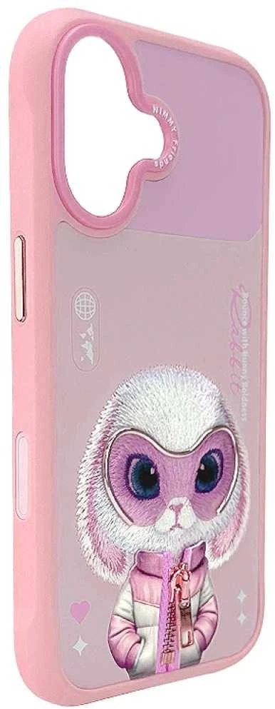 „Nimmy Cool&Cute 2.0“ triušio formos dėklas, skirtas „iPhone 17“ - Rožinė