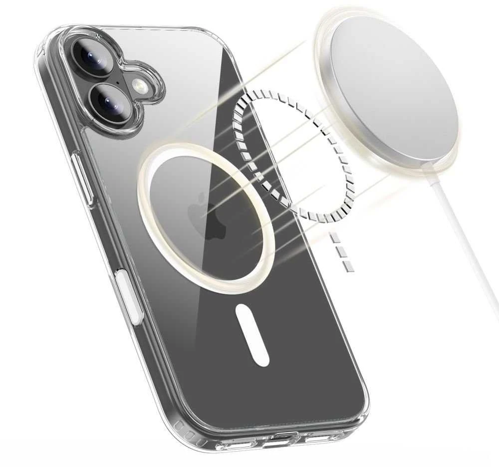 „Tech-Protect Flexair Hybrid CC MagSafe“ dėklas, skirtas „iPhone 17“ – skaidrus
