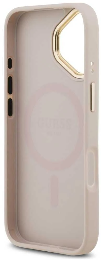 GUESS dėklas, skirtas IPHONE 17, suderinamas su MagSafe GUHMP17SP4MSEGCP (PU 4G W/ Classic), rožinis