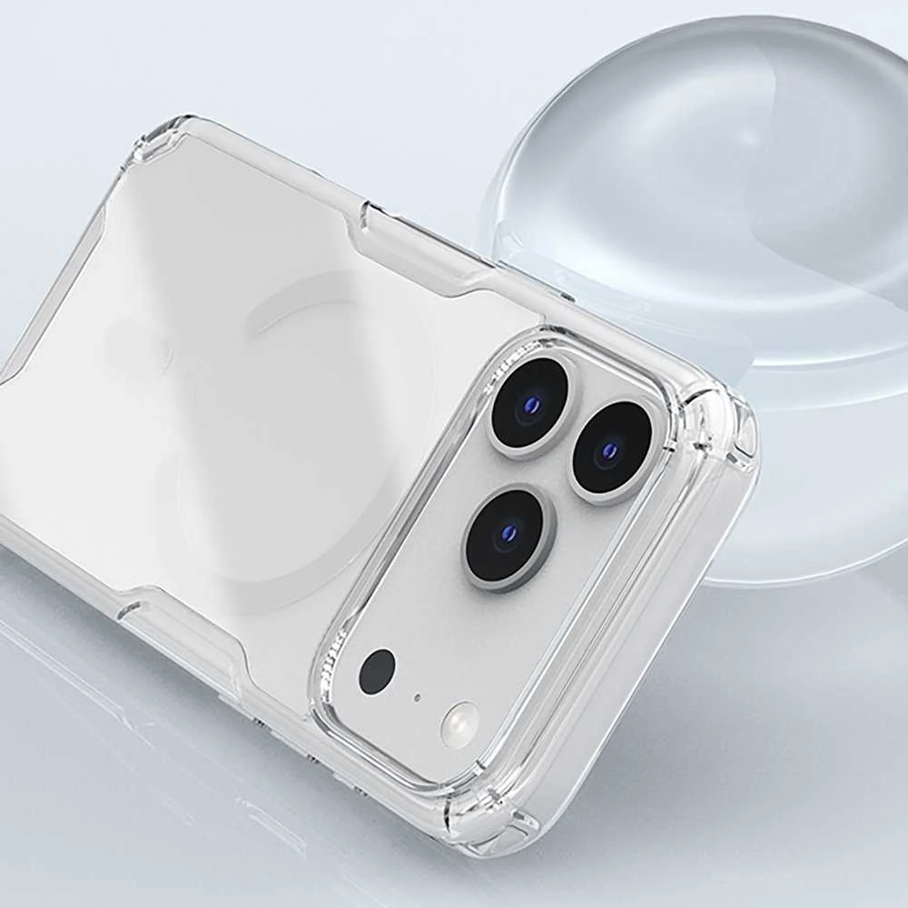 Nillkin Nature TPU PRO Magnetic dėklas skirtas Apple iPhone 17 Pro skaidrus