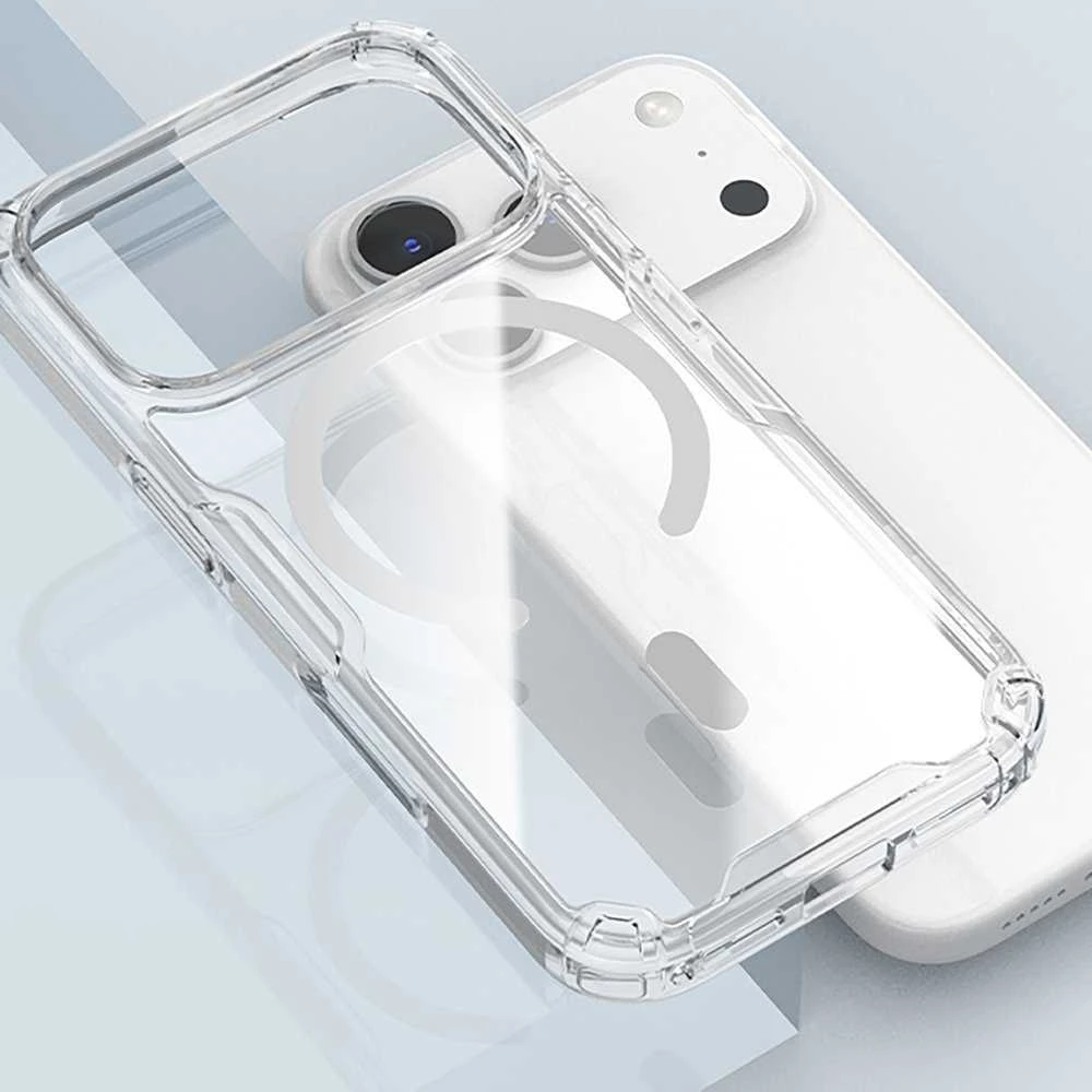Nillkin Nature TPU PRO Magnetic dėklas skirtas Apple iPhone 17 Pro skaidrus