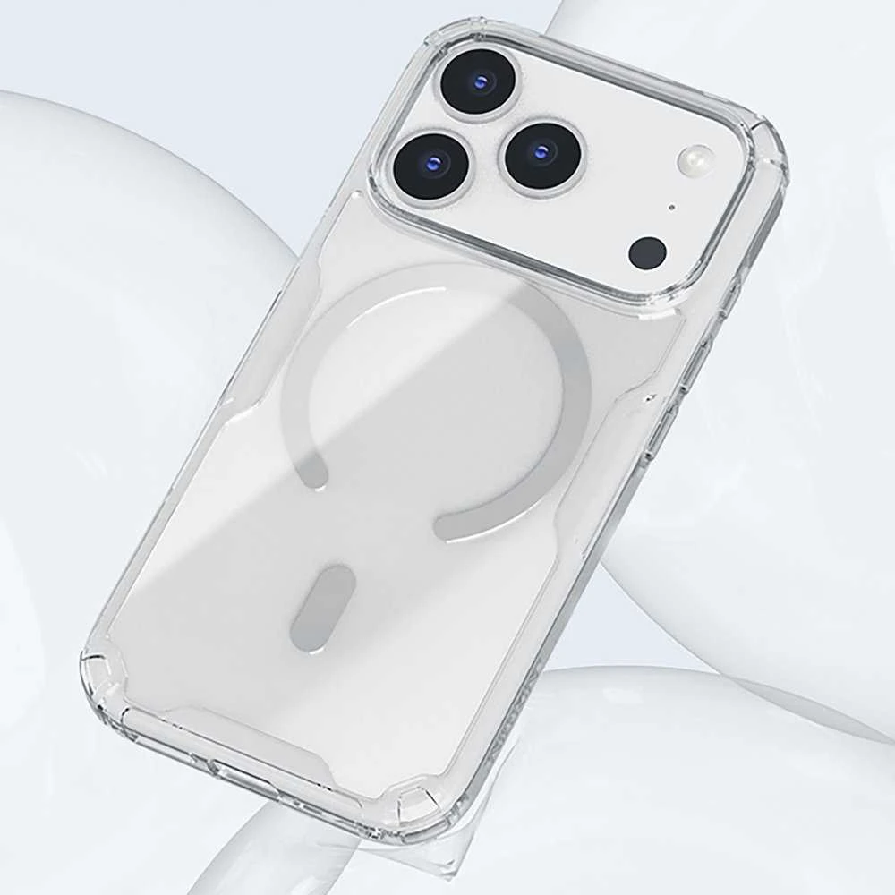 Nillkin Nature TPU PRO Magnetic dėklas skirtas Apple iPhone 17 Pro skaidrus