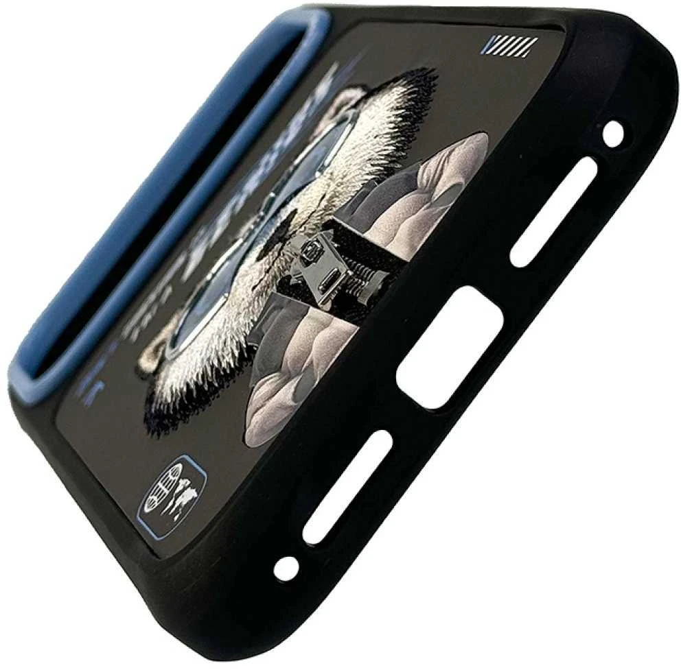 „Nimmy Cool&Cute 2.0“ vilko formos dėklas, skirtas „iPhone 17 Pro“ - Juodas