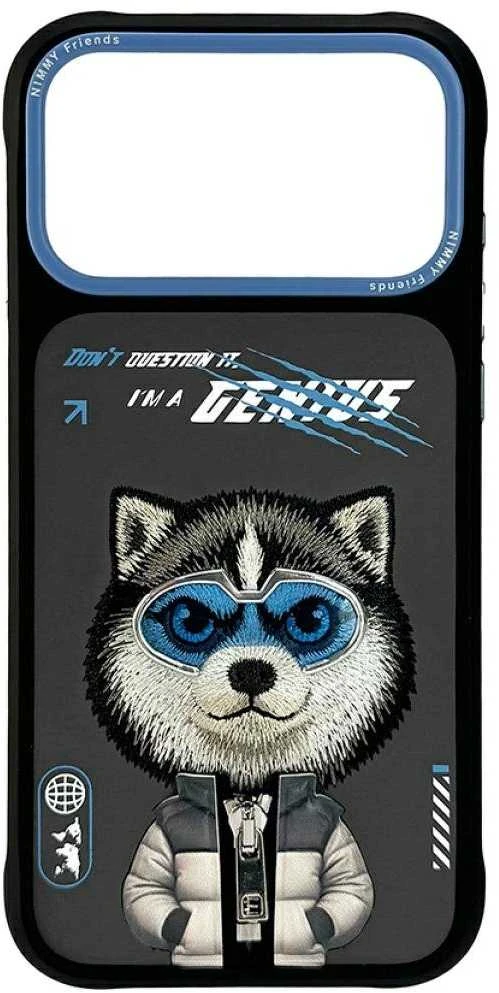 „Nimmy Cool&Cute 2.0“ vilko formos dėklas, skirtas „iPhone 17 Pro“ - Juodas