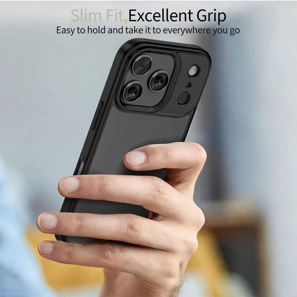„Tech-Protect MagMat“ dėklas, skirtas „iPhone 17 Pro“ – matinis juodas