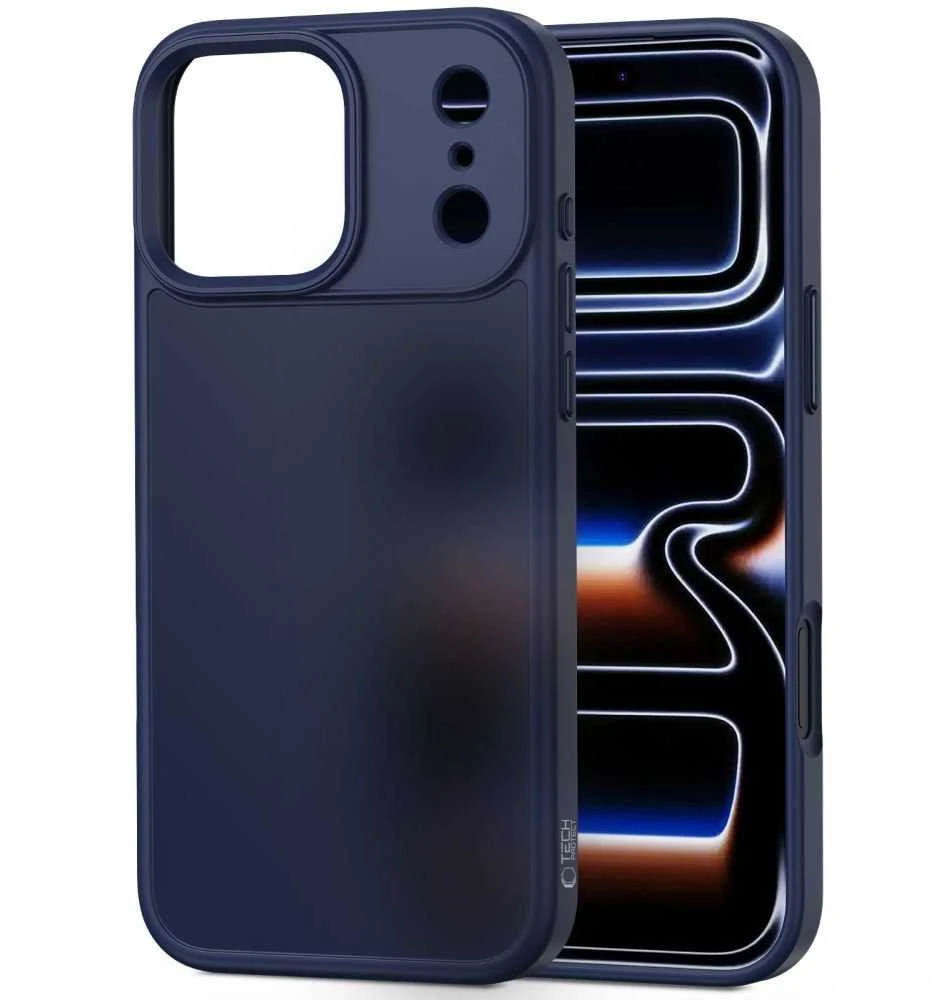„Tech-Protect MagMat“ dėklas, skirtas „iPhone 17 Pro“ – matinės mėlynos spalvos Mėlyna