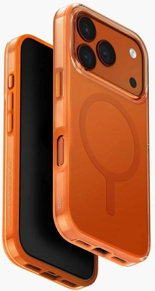 UNIQ Clario Dėklas Apple iPhone 17 Pro Magclick Charging Oranžinis