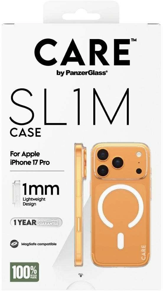 „Panzer Glass CARE by PanzerGlass SL1M MagSafe“ dėklas, skirtas „iPhone 17 Pro“ – permatomas