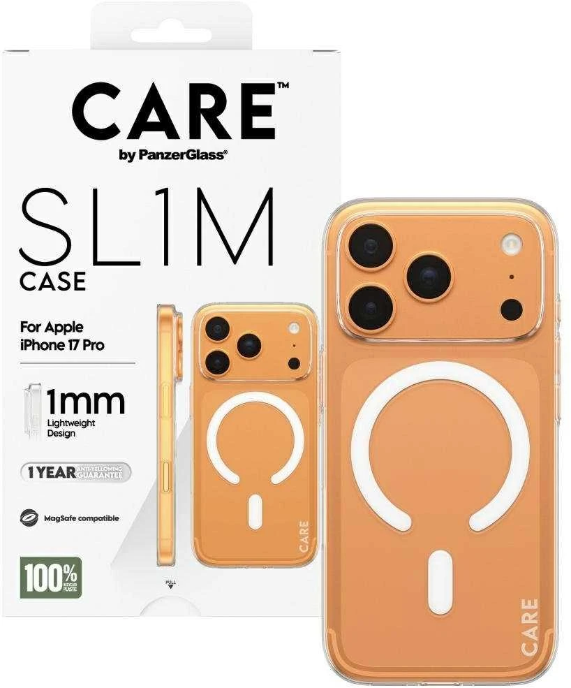 „Panzer Glass CARE by PanzerGlass SL1M MagSafe“ dėklas, skirtas „iPhone 17 Pro“ – permatomas