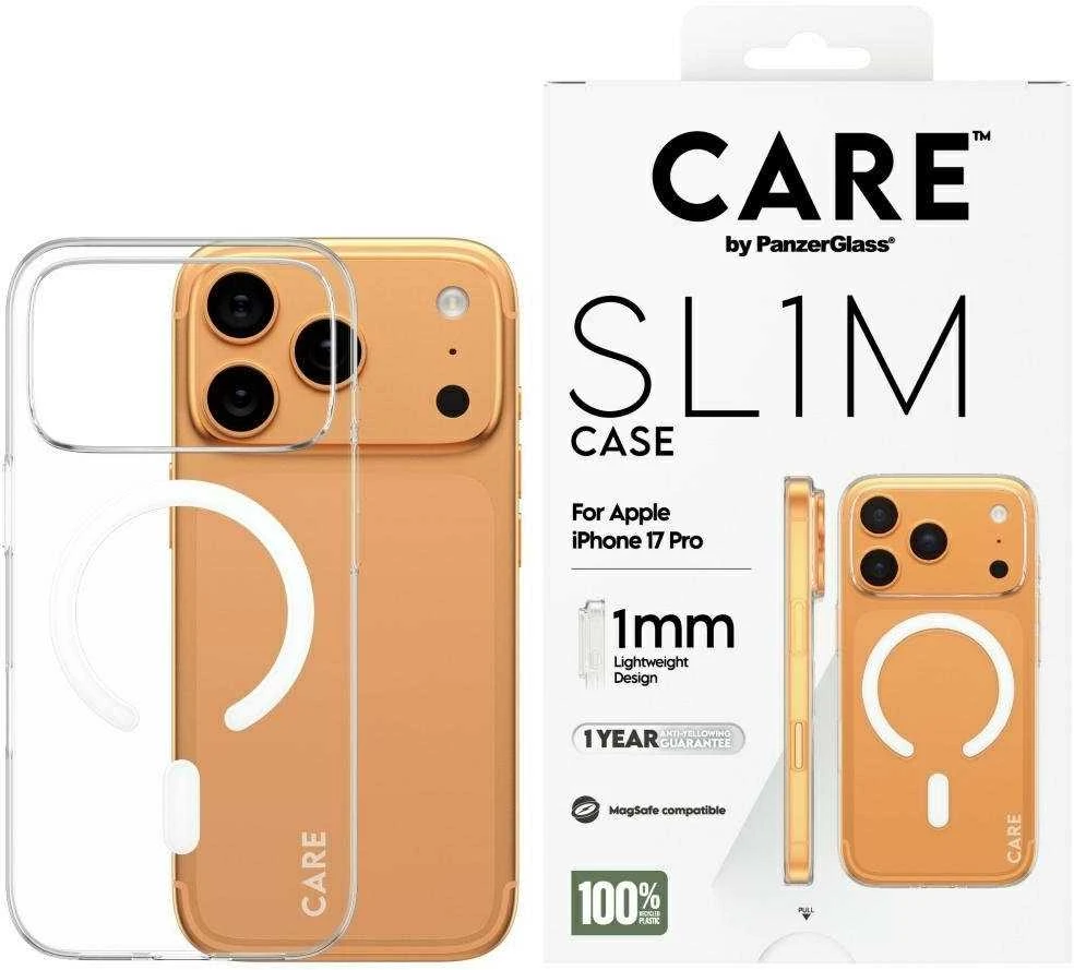 „Panzer Glass CARE by PanzerGlass SL1M MagSafe“ dėklas, skirtas „iPhone 17 Pro“ – permatomas