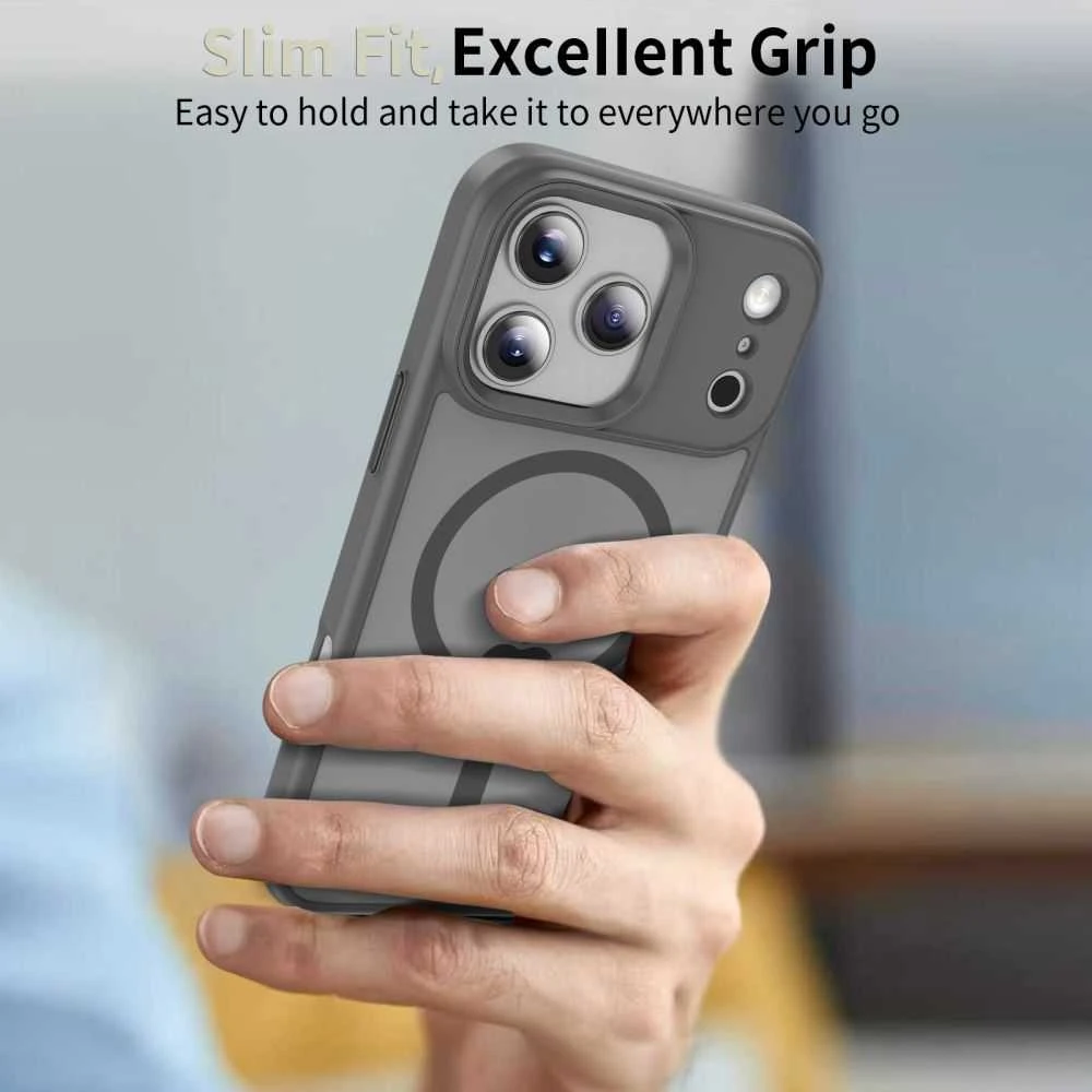 „Tech-Protect MagMat MagSafe“ dėklas, skirtas „iPhone 17 Pro“ – pilkas