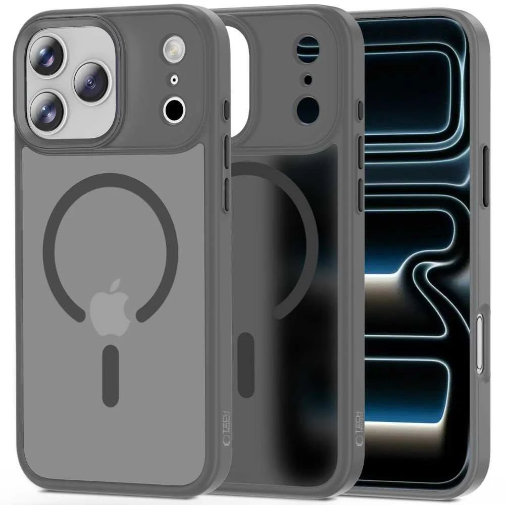 „Tech-Protect MagMat MagSafe“ dėklas, skirtas „iPhone 17 Pro“ – pilkas