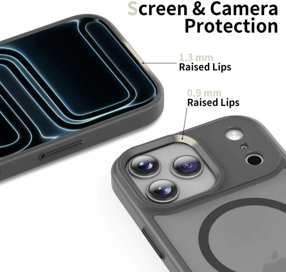 „Tech-Protect MagMat MagSafe“ dėklas, skirtas „iPhone 17 Pro“ – pilkas