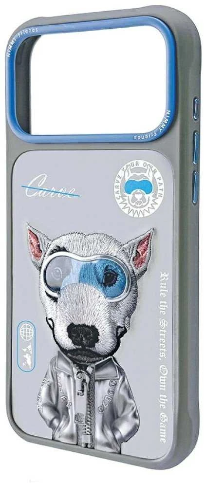 „Nimmy Cool&Cute 2.0 Nag“ dėklas, skirtas „iPhone 17 Pro“ – pilkas