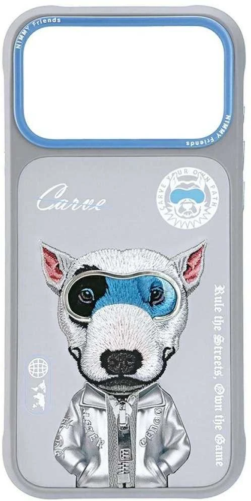 „Nimmy Cool&Cute 2.0 Nag“ dėklas, skirtas „iPhone 17 Pro“ – pilkas