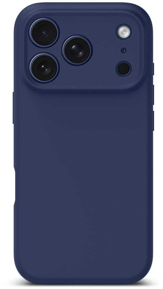„Tech-Protect“ silikoninis „MagSafe“ dėklas, skirtas „iPhone 17 Pro“ – tamsiai mėlynas Mėlyna