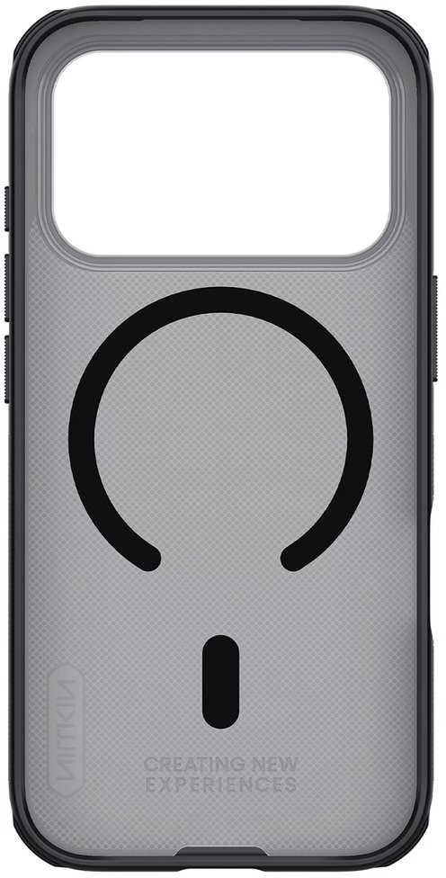 Nillkin Super Frosted Shield Pro Magnetic Dėklas skirtas Apple iPhone 17 Pro skaidrus juodos spalvos