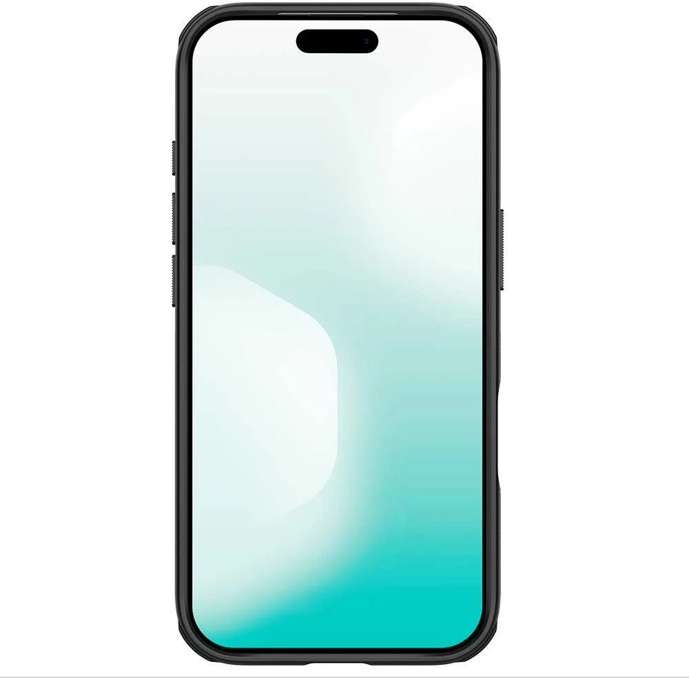Nillkin Super Frosted Shield Pro Magnetic Dėklas skirtas Apple iPhone 17 Pro skaidrus juodos spalvos