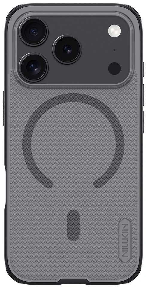 Nillkin Super Frosted Shield Pro Magnetic Dėklas skirtas Apple iPhone 17 Pro skaidrus juodos spalvos