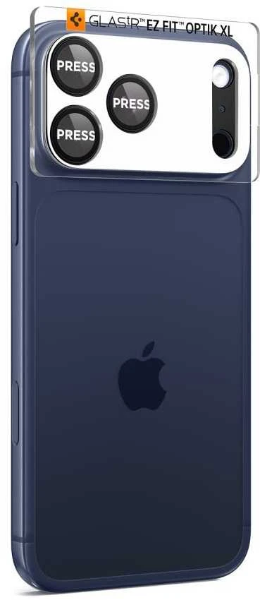 Spigen Glass tR EZ Fit Optik Pro XL 1 Pack, juodas - iPhone 17 Pro