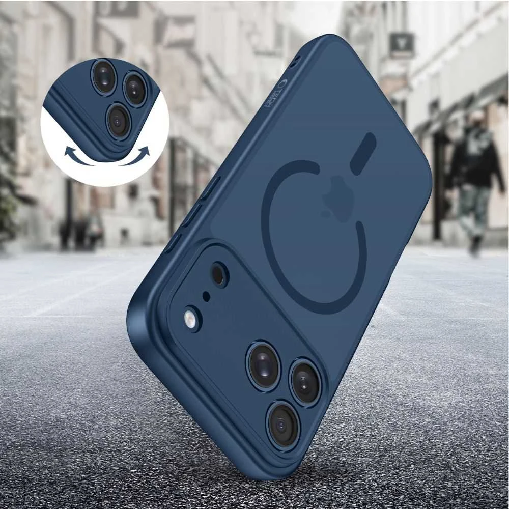 „Tech-Protect BasicMag MagSafe“ dėklas, skirtas „iPhone 17 Pro Max“ – tamsiai mėlynas Mėlyna