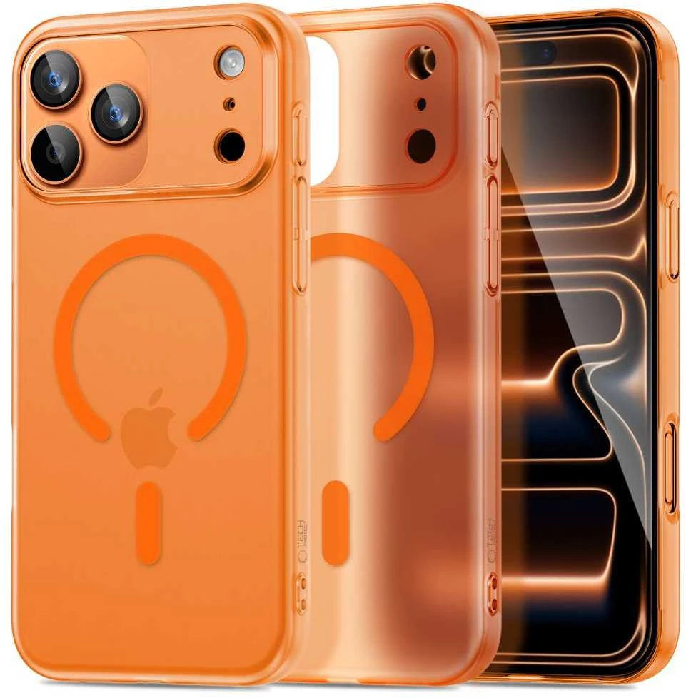 „Tech-Protect Magslim MagSafe“ dėklas, skirtas „iPhone 17 Pro Max“ – oranžinis