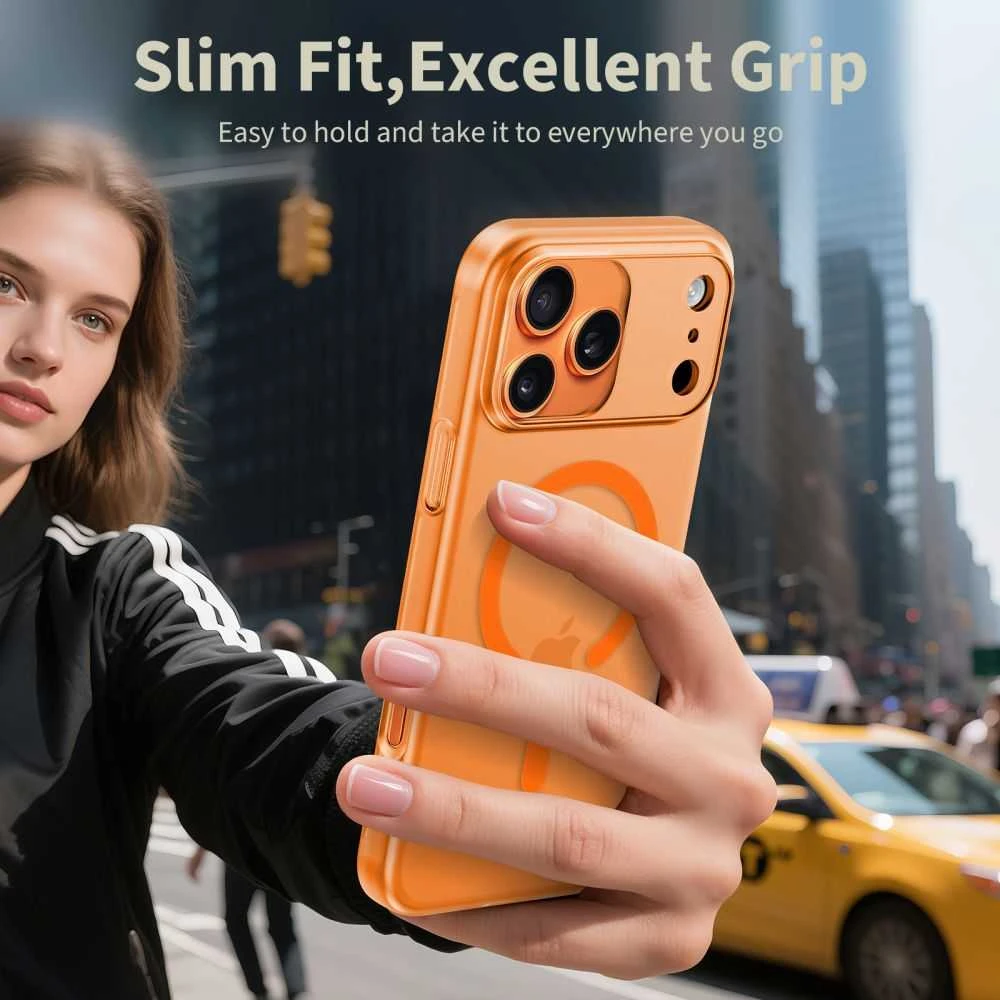 „Tech-Protect Magslim MagSafe“ dėklas, skirtas „iPhone 17 Pro Max“ – oranžinis