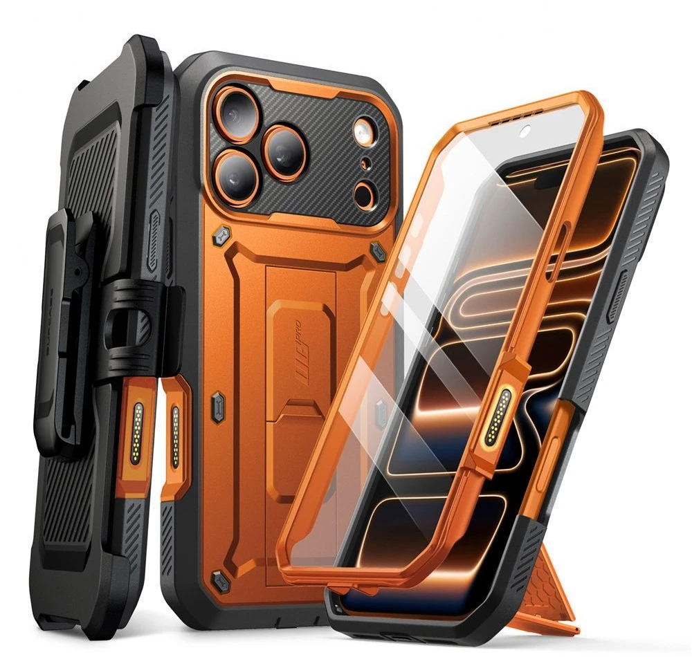 iPhone 17 Pro Max dėklas oranžinis Supcase